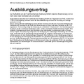 Ausbildungsvertrag Incomings